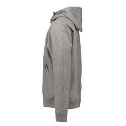 Smart shoftshell jakke med htte og mange detaljer, gr