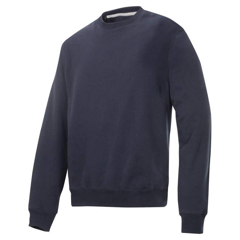 Snickers almindelig sweatshirt med rund hals, navy