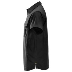 Snickers arbejdsskjorte med kort �rme, sort