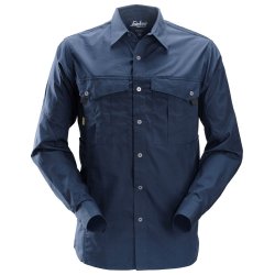 Snickers arbejdsskjorte med langt �rme, navy