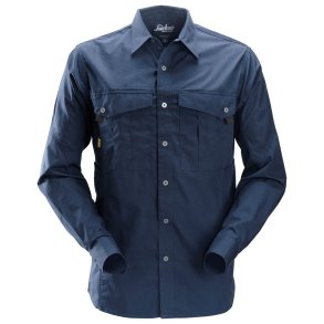Snickers arbejdsskjorte med langt �rme, navy