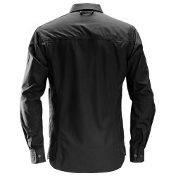 Snickers arbejdsskjorte med langt �rme, sort