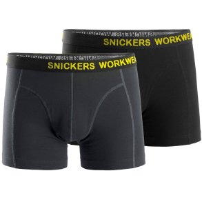 Snickers boxershorts 2-pak, sort/gr