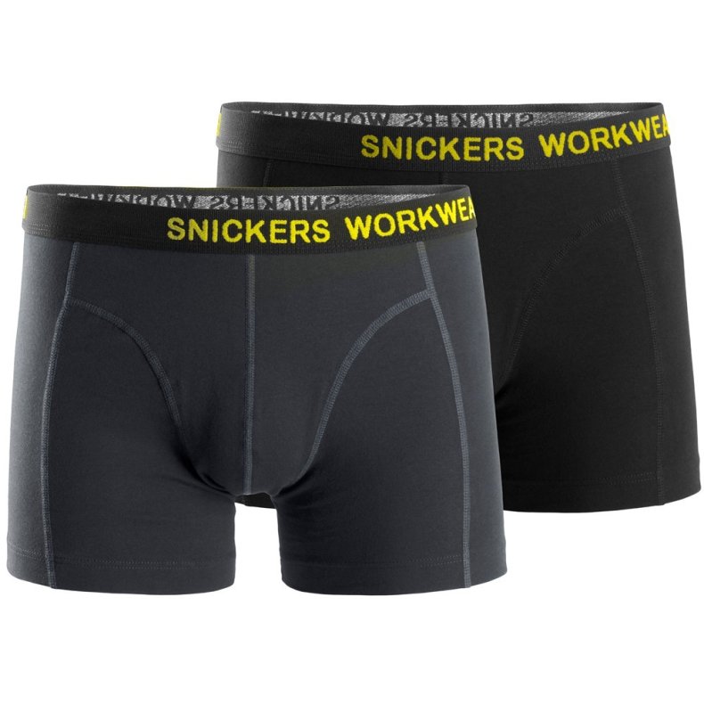 Snickers boxershorts 2-pak, sort/gr