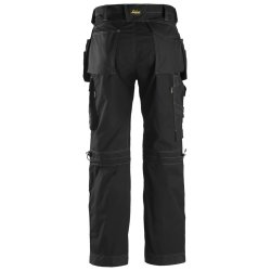 Snickers gulvlggerbukser med hngelommer ekstra slidstrk, sort