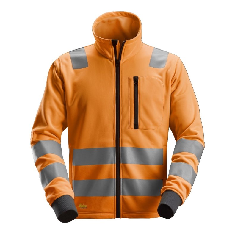 Snickers High-Vis Fleecejakke med brystlomme, orange