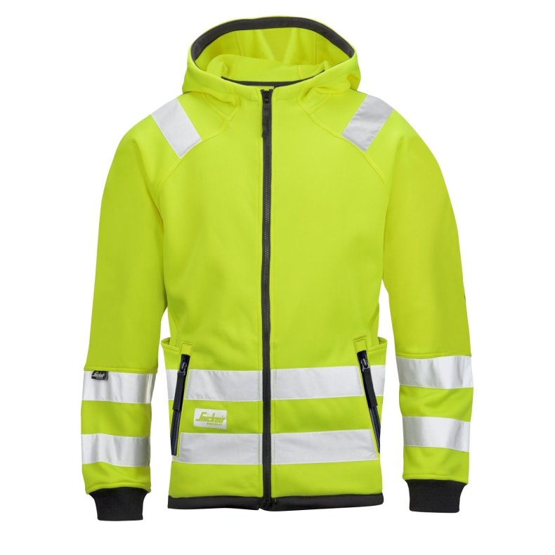 Snickers High-Vis Microfleece httejakke med refleks, gul