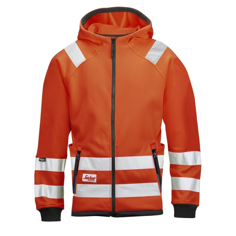 Snickers High-Vis Microfleece httejakke med refleks, orange