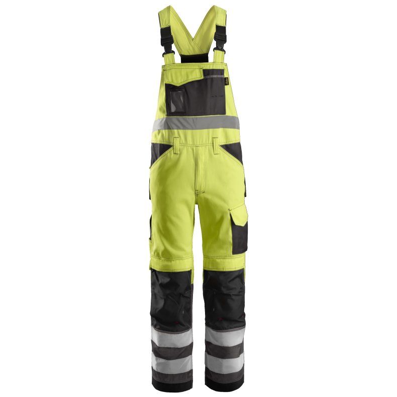 Snickers High-Vis overall m/refleks, klasse 2, gul/sort