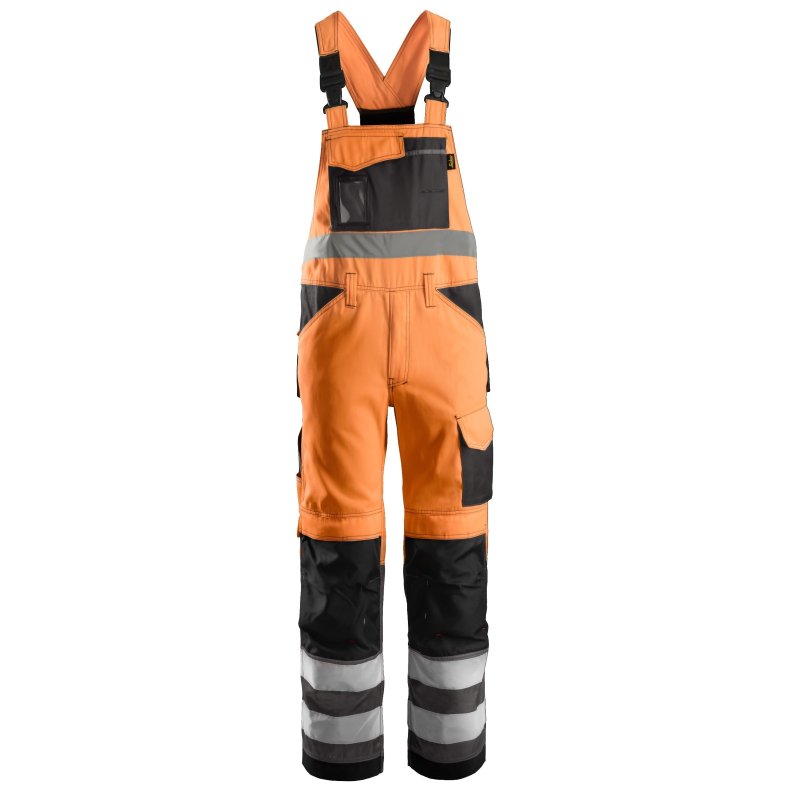 Snickers High-Vis overall m/refleks, klasse 2, orange/sort