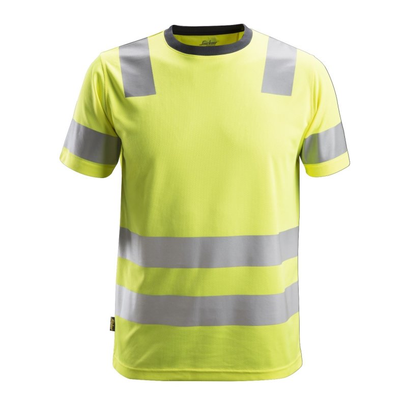 Snickers High-Vis T-shirt m/refleks, klasse 2., gul