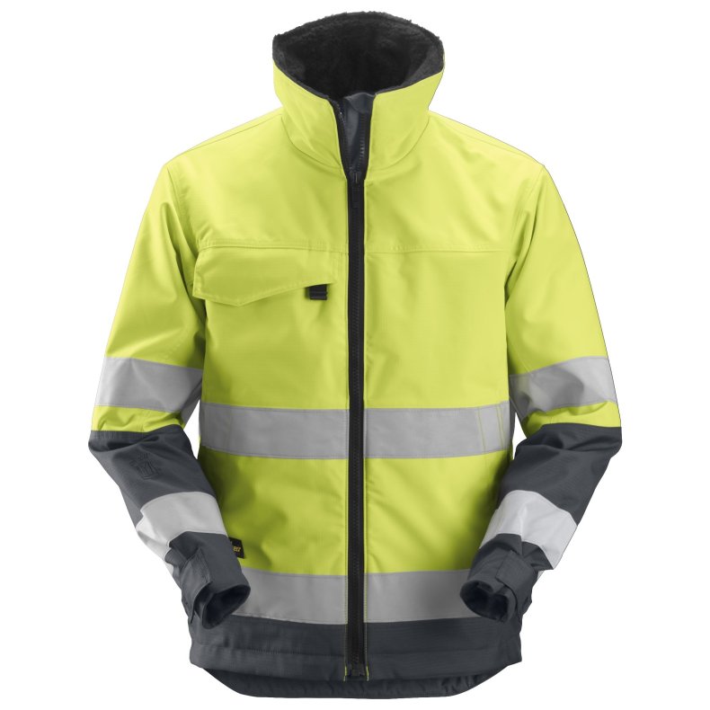 Snickers High-Vis vinterjakke Core, klasse 3, gul/koks