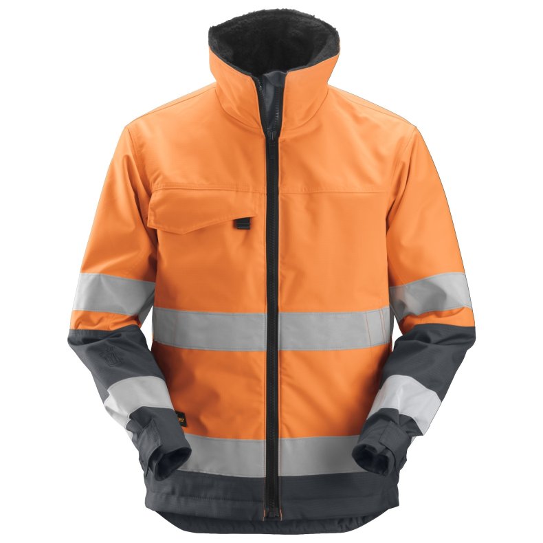 Snickers High-Vis vinterjakke Core, klasse 3, orange/koks