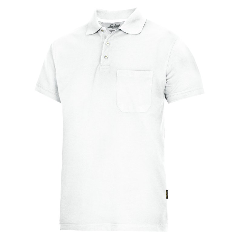 Snickers Polo shirt m/brystlomme, hvid