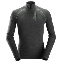 Snickers termoundertrje med uld og zip-lynls