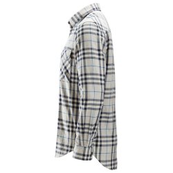 Snickers ternet lang�rmet flannelsskjorte, askegr�