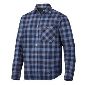 Snickers vatteret ternet flannel skovmandsskjorte, koboltbl�/marinebl�