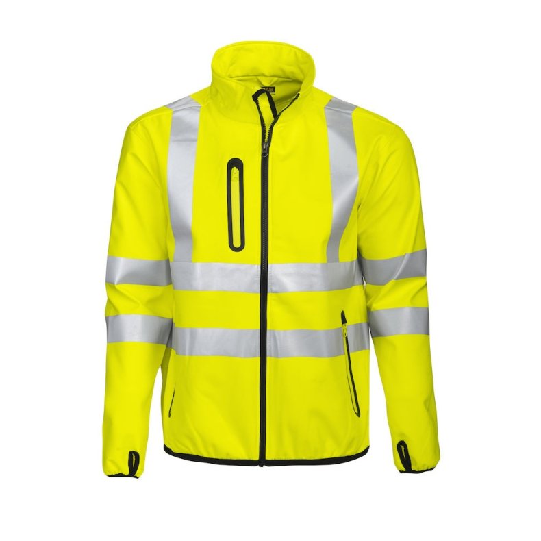 Softshell jakke EN471 m/refleks gul