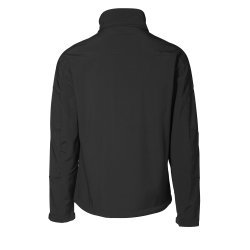 Sporty softshell herrejakke med kontrast, vind- og vandtt, sort