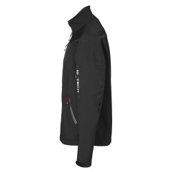 Sporty softshell herrejakke med kontrast, vind- og vandtt, sort