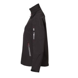 Sporty softshell jakke med/kontrast, vind- og vandtt, sort