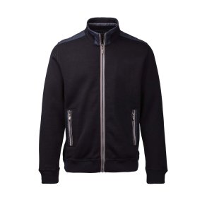 Clipper luxus cardigan m/lommer og lynls, marine